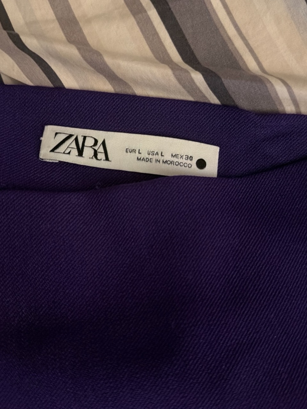 ZARA Purple Textured Skirt
